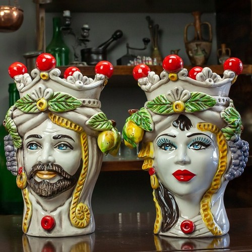 Teste moro ceramica di - teste, in