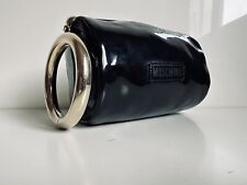 Moschino Bag Clutch Pochette 1990 Vintage Black Patent Leather Purse Gold Ring?