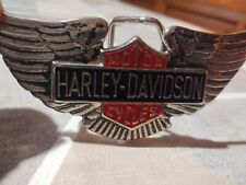 Fibbia Cintura in acciaio Logo Harley Davidson Scudo Moto Ali