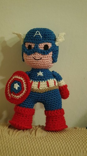 Capitan america amigurumi - capitan,