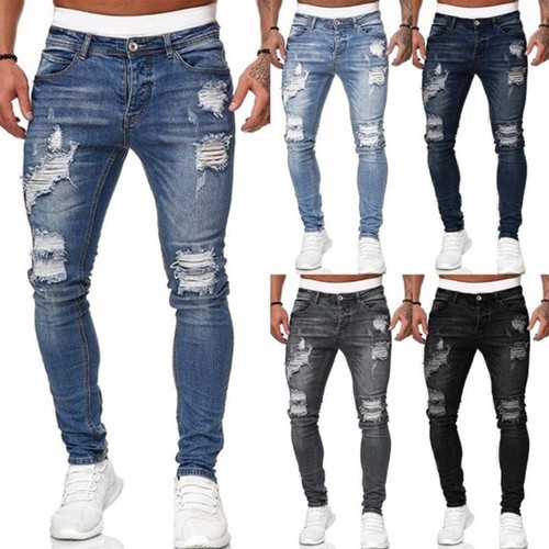 Jeans uomo strech distrutti