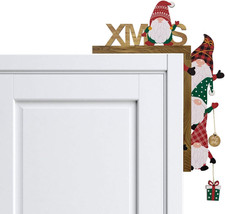 Decorazione Natalizia per Porta Con Gnomo, Decorazioni Natalizie in Legno, Addob