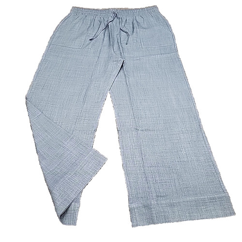 Pantalone donna blu elastico