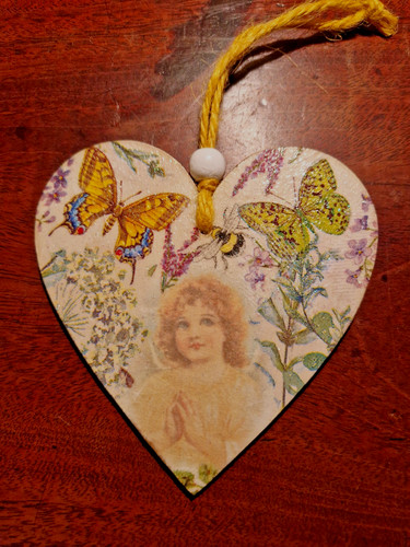 Cuore legno appendere - in,