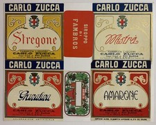 vintage pubblicità ETICHETTE anteguerra CARLO ZUCCA LIQUORI AMARONE 1920-30s
