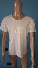 KRIZIA JEANS T-SHIRT UOMO BIANCA MANICHE CORTE TAGLIA L 100%COTONE MADE IN ITALY