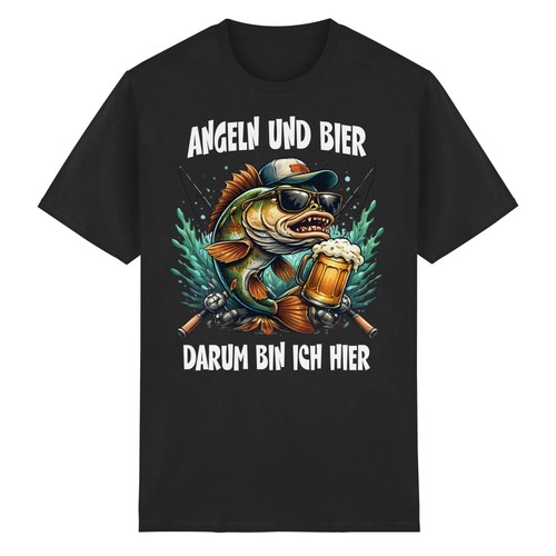Maglia pesca birra - pesca, e