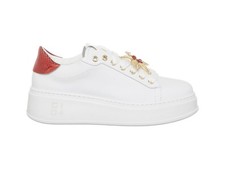 Gio+ Sneakers Jeanne Gioiello Stella in Pelle Made in Italy Colore Bianco