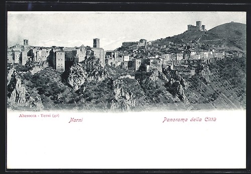 Cartolina narni panorama - cartolina, narni,