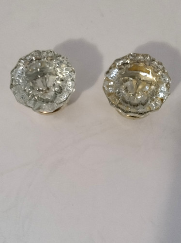 Pair vintage antique crystal - vintage,