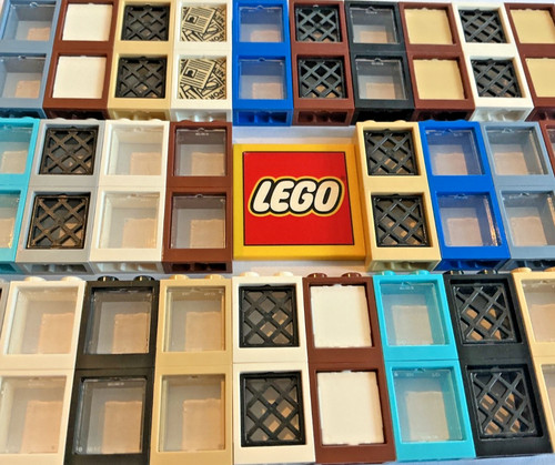 Lego 1x2x2 finestre con - finestre, vetro