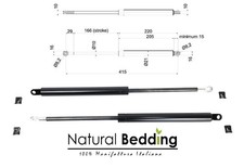 2 PISTONI A GAS MOLLA PER