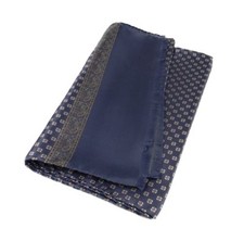 Sciarpa uomo blu seta made in
