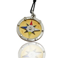 Ciondolo tondo rosa dei venti