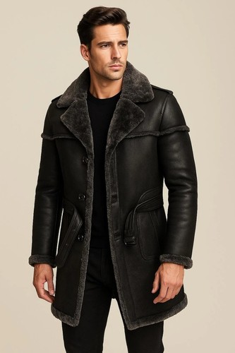 Cappotto lungo uomo vera pelle