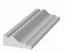 10 CORNICI IN POLISTIROLO TAGLIATE 125 X 36 X 1500 MM DECORAZIONI CASA 