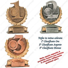 Trofeo in resina colorata 1°