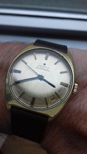 Zenith 2542 PC AUTOMATIC GOLD DIAL SWISS MADE WATCH MONTRE UHR RARE 60's