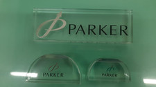 2 espositori penne parker  dimensioni diverse + rettangolo parker