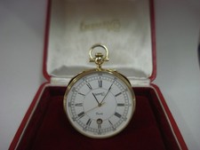 Orologio da tasca Eberhard placcato oro giallo in buone condizioni + scatola originale