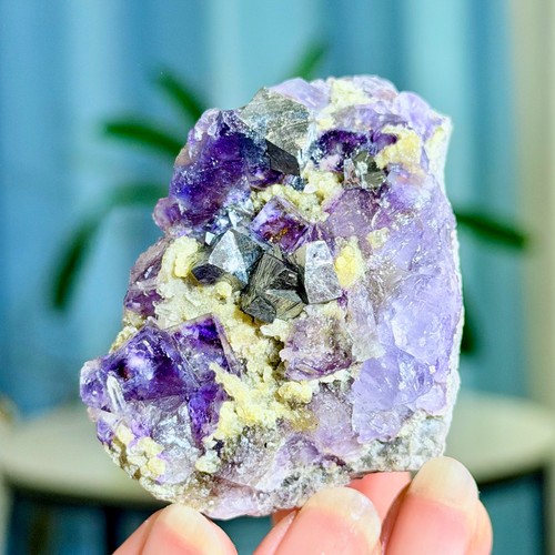 96g rara fluorite cubica - 96g, viola