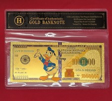 Banconota oro Paperino nuova