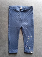 Pantacollant pantaloni Tuc tuc neonata taglia 12 mesi blu con pois tono su tono