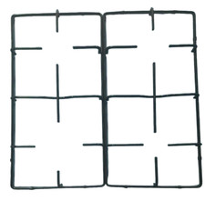 COPPIA GRIGLIE SMALTATE DI COLORE NERO 49x47 CM PER PIANI COTTURA 4 FUOCHI