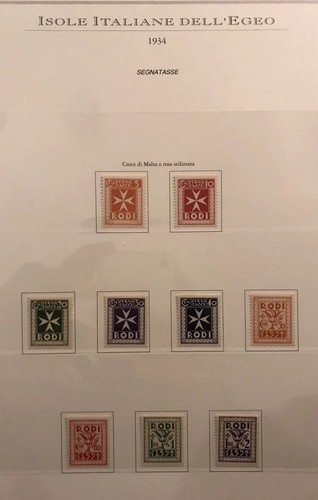1934 egeo rodi segnatasse - rodi,
