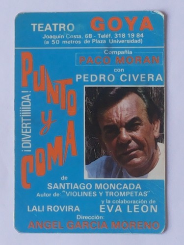 Calendario teatro goya punto - teatro,