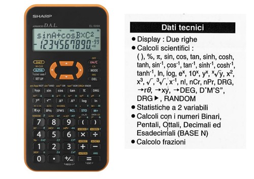 Calcolatrice scientifica sharp - calcolatrice,