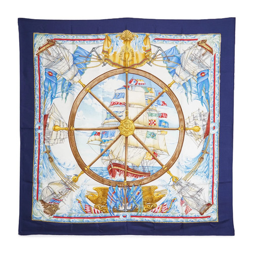 Foulard seta blu - seta, vintage