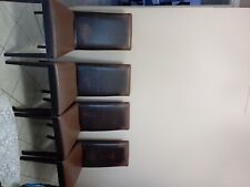  4 sedie da pranzo in pelle