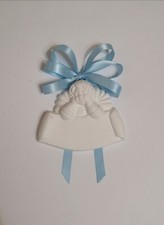 Angelo targhetta Bomboniera Segnaposto  gessetto Gessetti coccarda nascita