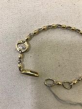 BARAKA' -BRACCIALE UOMO- GIOIELLI ORO GIALLO/BIANCO "CHICCO" GR. 16,50 -NUOVO-