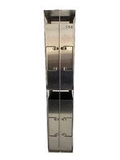 Portacongelatore verticale 2 posti 2 cassetti in acciaio inox con asta di bloccaggio