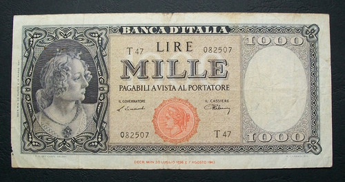 1000 lire rara testina - rara,