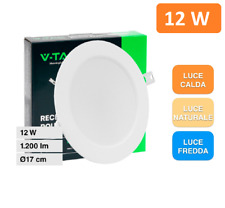 PANNELLO LED FARETTO DA INCASSO CON DRIVER  12W  ROTONDO ULTRA SLIM V-TAC