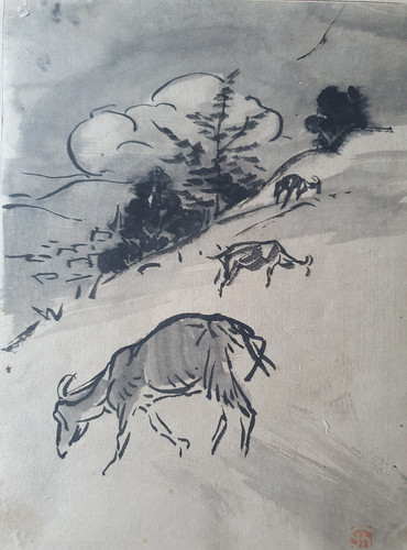 Disegno wash inchiostro - disegno,