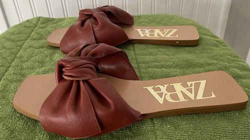 Sandali zara slide pelle - sandali,