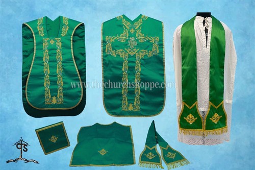 Ihs ricamo casula verde - ricamo,