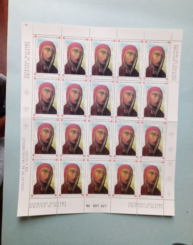 Foglio francobolli 1988 - francobolli,