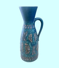 Vase carafe W-Germany n°1526-23, céramique Vintage décor stylisé en parfait état