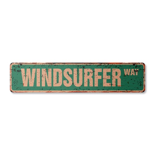 Windsurfer insegna stradale - windsurfer,