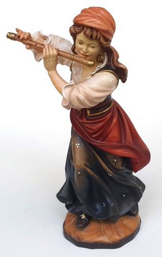 Flautista statuina presepe val - flautista,