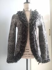 Cardigan pull maglia maglione giacca blazer cappotto misto lana mohair grigio ne