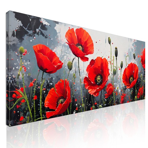Quadro botanico papaveri rossi - botanico,