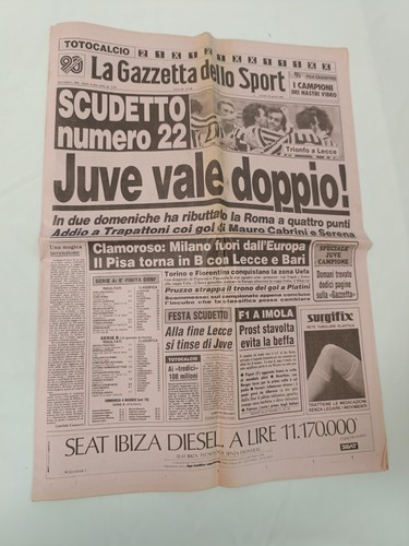 Gazzetta 1986 juve - , vale