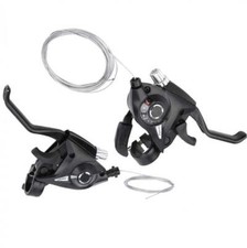 Coppia Comandi Cambio Bici + Leve Freno 3x7 Per Bicicletta Manopole Mtb |Xc-1637