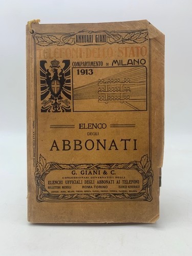 1912 elenco abbonati delle - elenco,